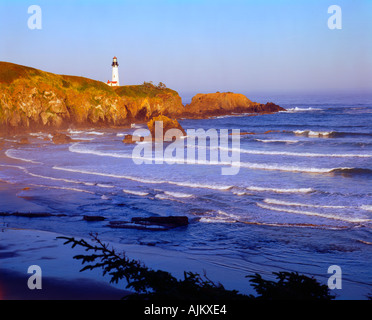 Yaquina Bay Leuchtturm am Newport Oregon USA Stockfoto