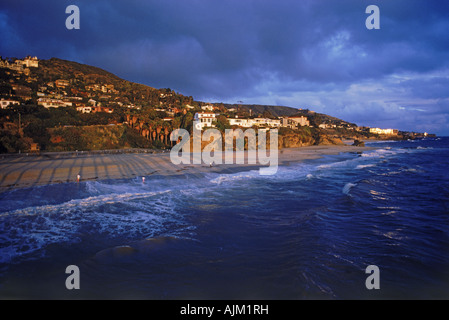 Küsten Immobilien Woods Cove in Laguna Beach im Abendlicht Southern California Stockfoto