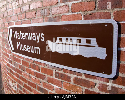 Yorkshire Waterways Museum Zeichen bei Goole East Yorkshire UK Stockfoto