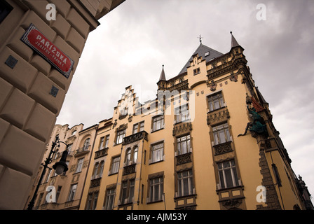 Architekturdetail, Prag, Tschechische Republik, Europa Stockfoto