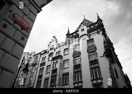 Architekturdetail, Prag, Tschechische Republik, Europa Stockfoto