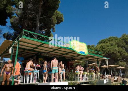 Krasa oder Banana Beach Nordküste Skiathos Sporaden Ägäis Griechenland Mittelmeer Stockfoto