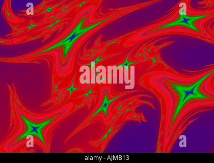 Darstellung der komplexen mathematischen Iteration Stockfoto