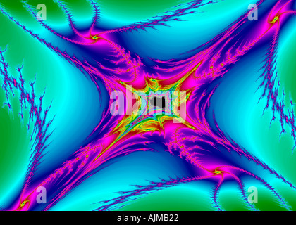 Darstellung der komplexen mathematischen Iteration Stockfoto