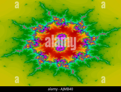 Darstellung der komplexen mathematischen Iteration Stockfoto