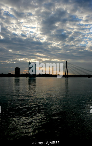 Fluss Daugava Riga Lettland Stockfoto