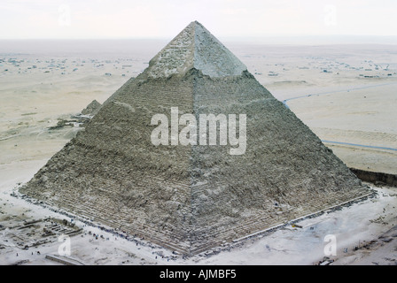 Auch bekannt als Khephren Rakhaef Chephren-Pyramide oder Khafre bei Gizeh-Ägypten Stockfoto