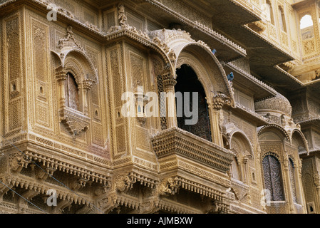 Patwon Ki Haveli in Jaisalmer, Indien Stockfoto
