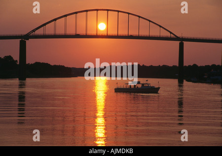 Brücke über Chesapeake Canal Maryland Stockfoto