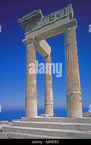 Griechenland Akropolis Lindos Rhodos Stockfoto