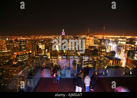 Blick auf New York City vom Dach des Rockefeller Buildings Stockfoto