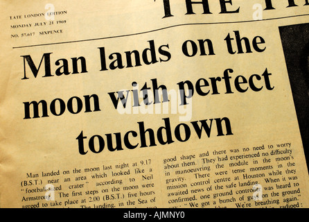 Mensch auf dem Mond. Stockfoto