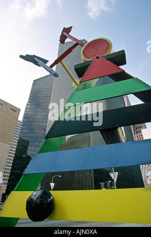 USA-Texas-Houston-Skulptur Kunst im öffentlichen Raum Persönlichkeit Vögel von Joan Miro Stockfoto