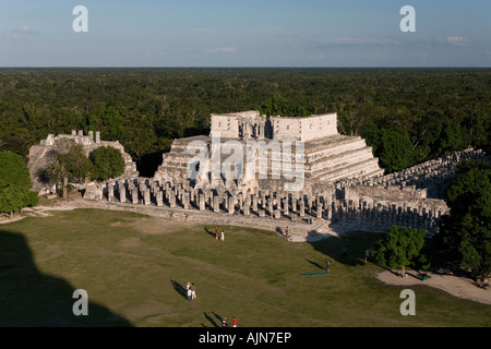 Tempel der Krieger Chichen Itza Yucatan Mexiko 2005 Stockfoto