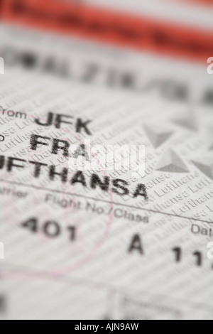 Boarding Pass selektiven Fokus hautnah Stockfoto