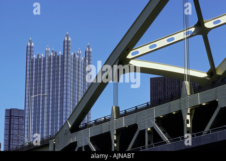 Pittsburgh PA PA-Brücke Stockfoto