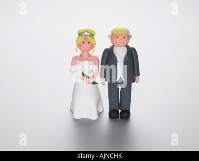 Hochzeitstorte Dekorationsfiguren Stockfoto