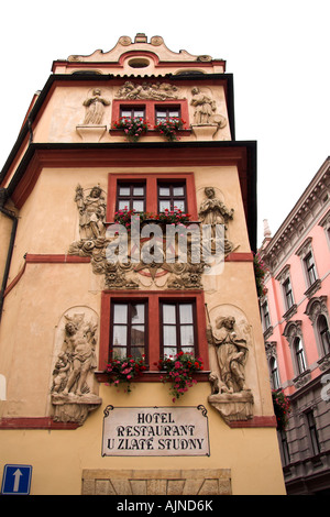 Hotel, U Zlate Studny, Prag, Tschechische Republik, Europa Stockfoto