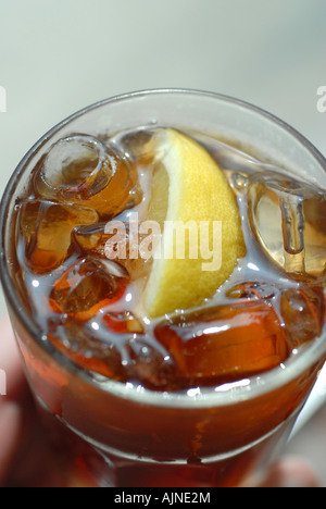 Lemon aromatisiert Ice Tea Stockfoto