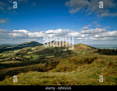 MALVERN HILLS AUS BRITISCHEN LAGER HEREFORD UND WORCESTERSHIRE UK Stockfoto