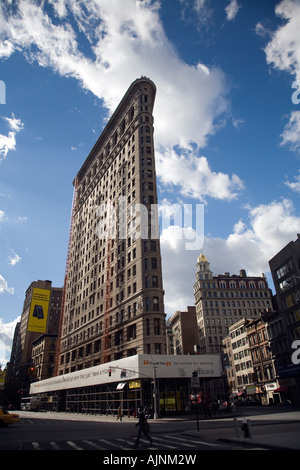 Blick auf das Flatiron Building vom Broadway, New York, USA Stockfoto