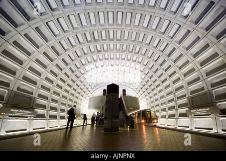 Washington DC Metro-Station Gallery Place-Chinatown-u-Bahn u-Bahnhaltestelle Stockfoto