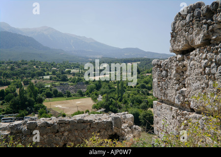 Klippe lykischen Gräber Fethiye Tlos Türkei Stockfoto
