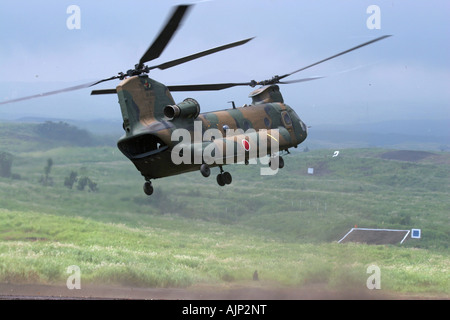 Boeing-Vertol CH-47 Hubschrauber des japanischen Boden Self Defence Force Stockfoto