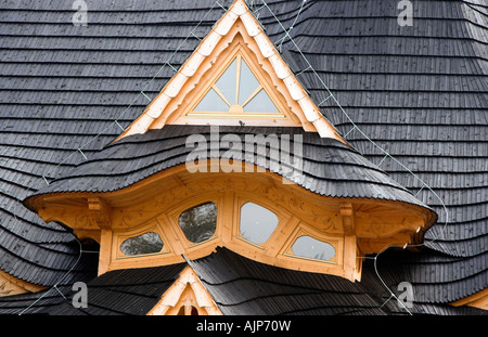 Dach-Detail, Zakopane, Podhale, Polen, Europa Stockfoto