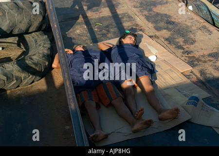 Obdachlose Kinder Manaus Amazonas Brasilien Stockfoto