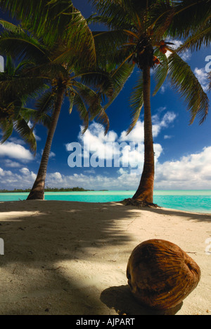Aitutaki Beach, Cook-Inseln Stockfoto