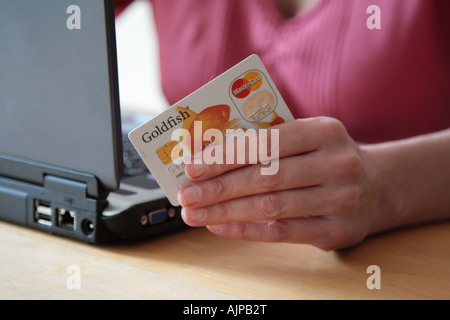 Online-Kreditkartenzahlung Stockfoto