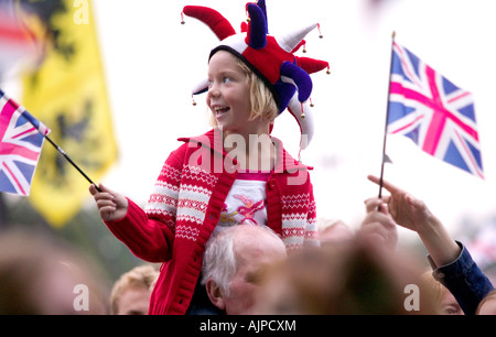 Junge Proms fan Proms im Park Konzert London UK 2007 Stockfoto