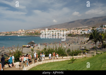 Playa de Torviscas und Fanabe Playa de Las Americas Teneriffa-Kanarische Inseln-Spanien Stockfoto