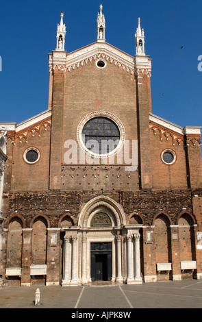 Fassade der Kirche von SS Giovanni e Paulo Cannaregio Venedig Italien Stockfoto