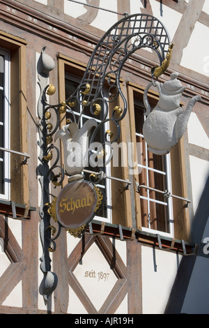 Inn-Zeichen in ein Kaffeehaus in Ahrweiler Stockfoto