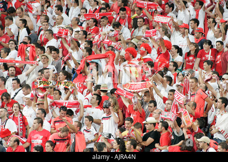 Sevilla FC-fans Stockfoto