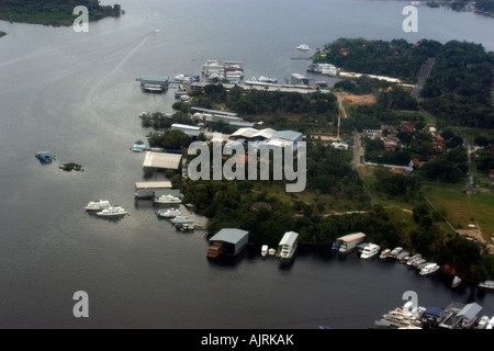 Kleinstadt Solimoes Fluss Amazonas Brasilien Stockfoto