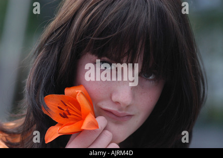 Porträt einer jungen Frau Stockfoto