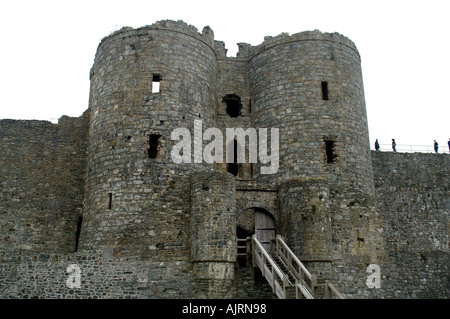 Harlech Castle gebaut 1283 1290 Tremadog Bucht Gwynedd North Wales Vereinigtes Königreich Großbritannien Stockfoto