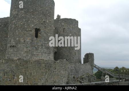 Harlech Castle gebaut 1283 1290 Tremadog Bucht Gwynedd North Wales Vereinigtes Königreich Großbritannien Stockfoto