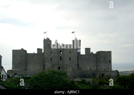 Harlech Castle gebaut 1283 1290 Tremadog Bucht Gwynedd North Wales Vereinigtes Königreich Großbritannien Stockfoto