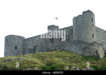 Harlech Castle gebaut 1283 1290 Tremadog Bucht Gwynedd North Wales Vereinigtes Königreich Großbritannien Stockfoto