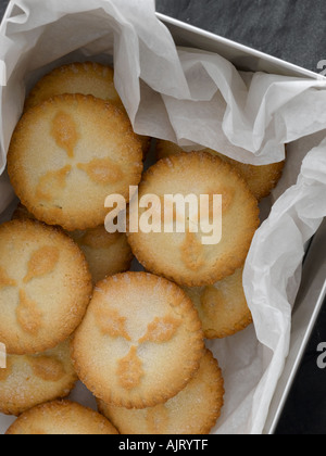 Mince Pies in Metalldose - hohe Ende Hasselblad 61mb digitales Bild Stockfoto