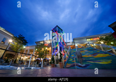 Silber Plaza Brunnen Silver Spring Maryland, einem Vorort von Washington DC Stockfoto