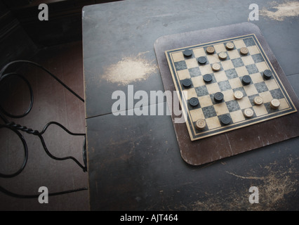 Ein Checker board Stockfoto