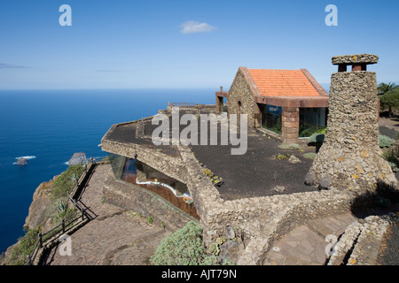 El Hierro, Mirador De La Pena mit seinem schönen Restaurant entworfen vom spanischen Architekten Cesar Manrique Stockfoto