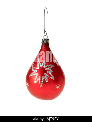 Christbaumschmuck an Haken hängen Stockfoto