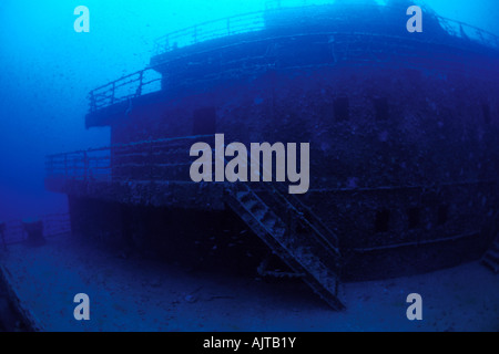 Quarterdeck Amoco Milford Haven Öltanker Wrack Ligurien Mittelmeer Italien Stockfoto