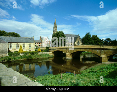 Telford Brücke über den Fluß Wansbeck, Morpeth, Northumberland, England, UK Stockfoto